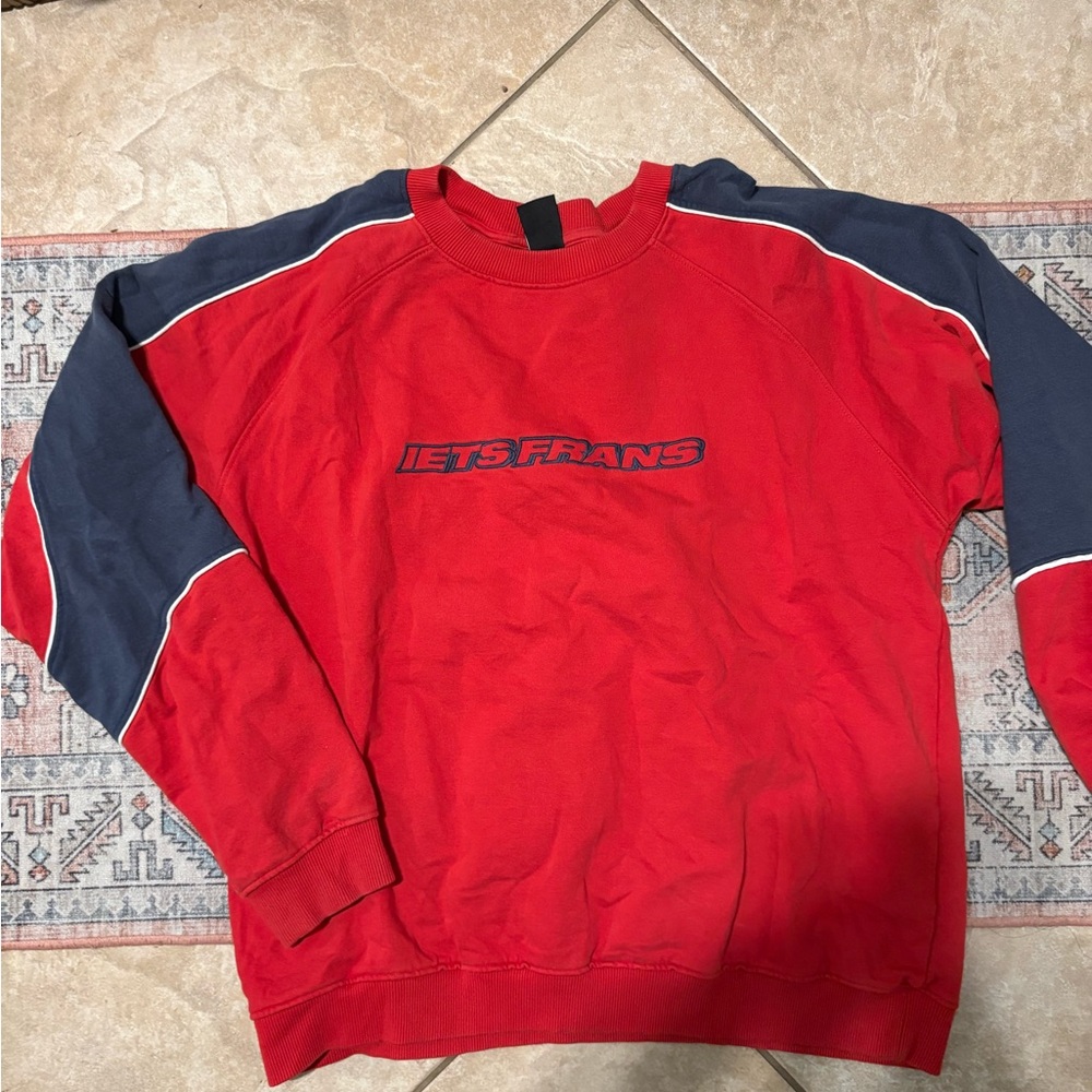 Urban Outfitters Red and Blue Men's Sweater